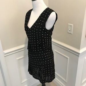 Nicole Miller Sleeveless Studded Panel Mini Dress